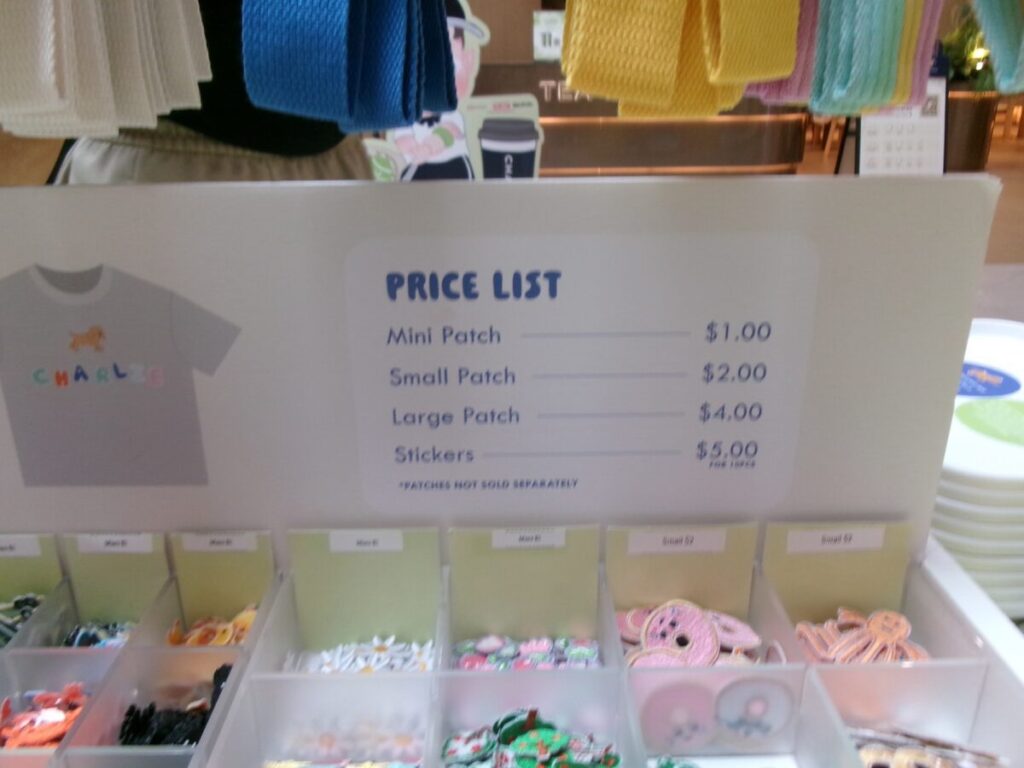 Sea Appleのネームタグの料金表