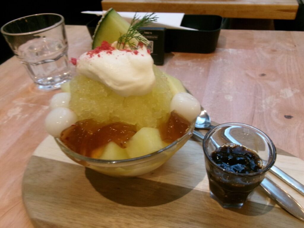 Baristart Coffeeの期間限定のメロンパフェ