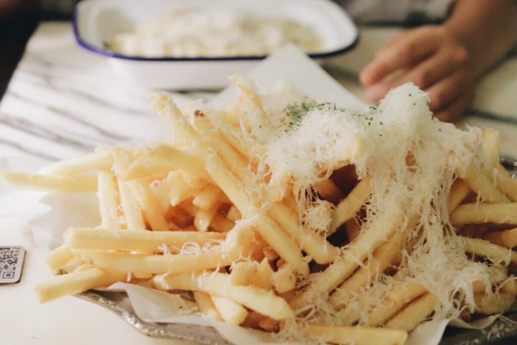 フレンチフライとジュニアパスタ