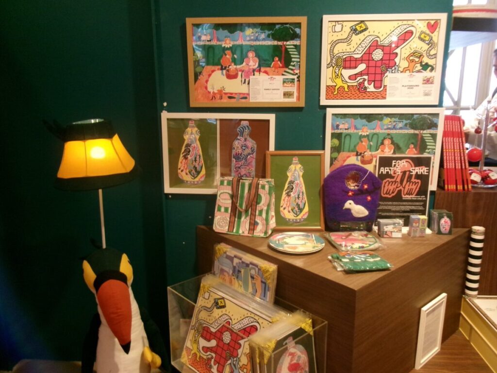 ナショナルギャラリーのギフトショップの様子