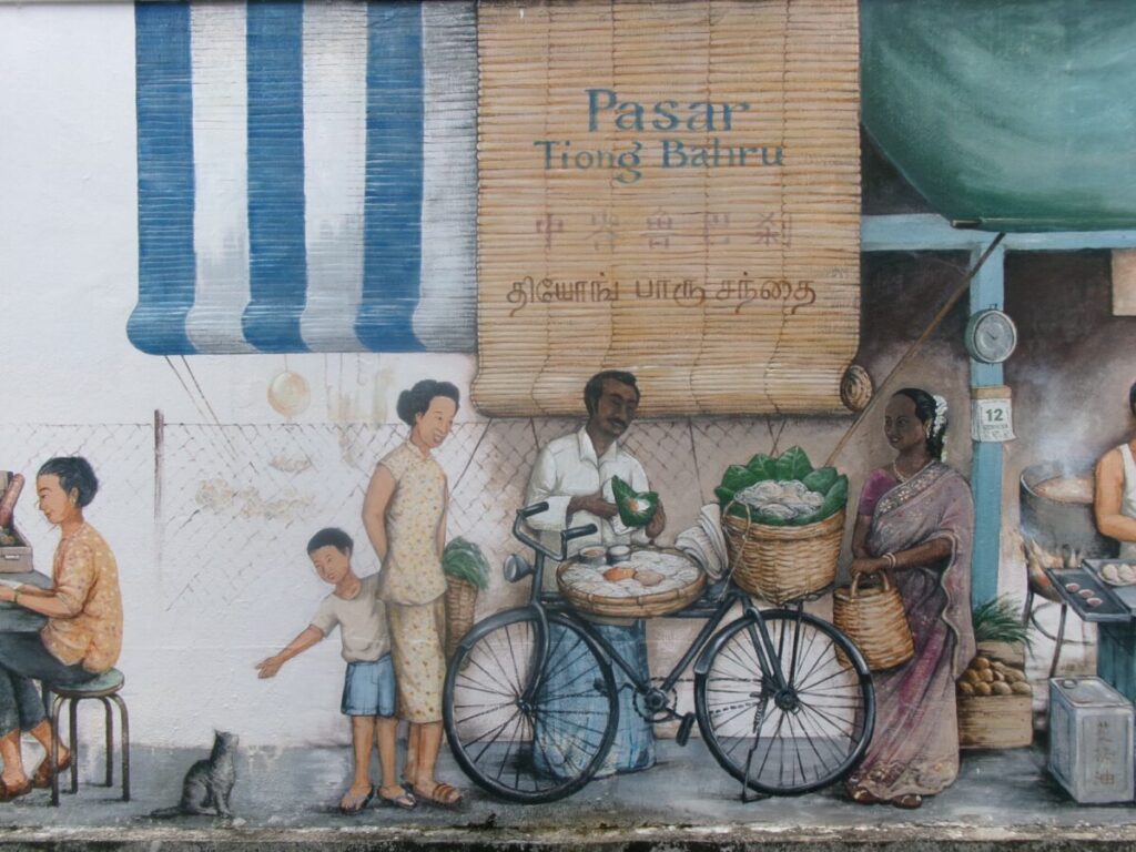 tiong bahruのウォールアート