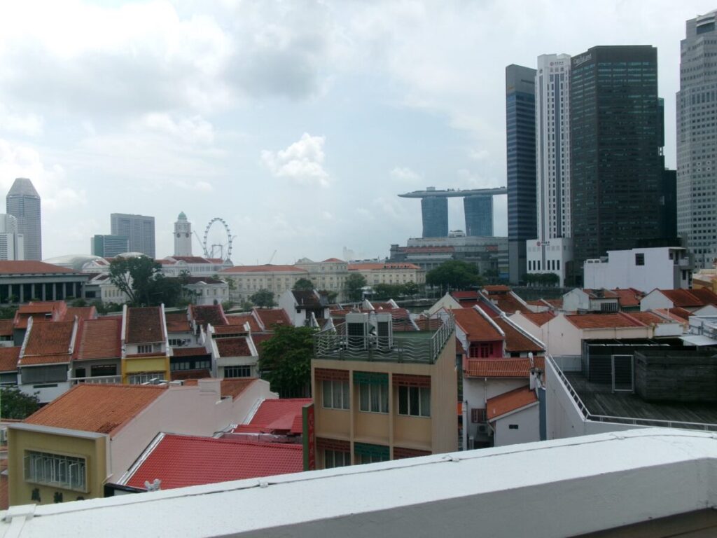 POUT Rooftop Cafeのテラス席からの景色