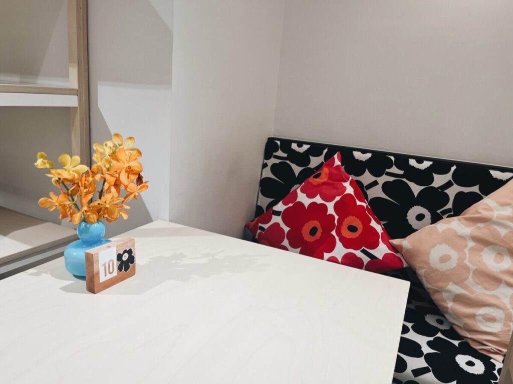 marimekko cafeのおしゃれな席