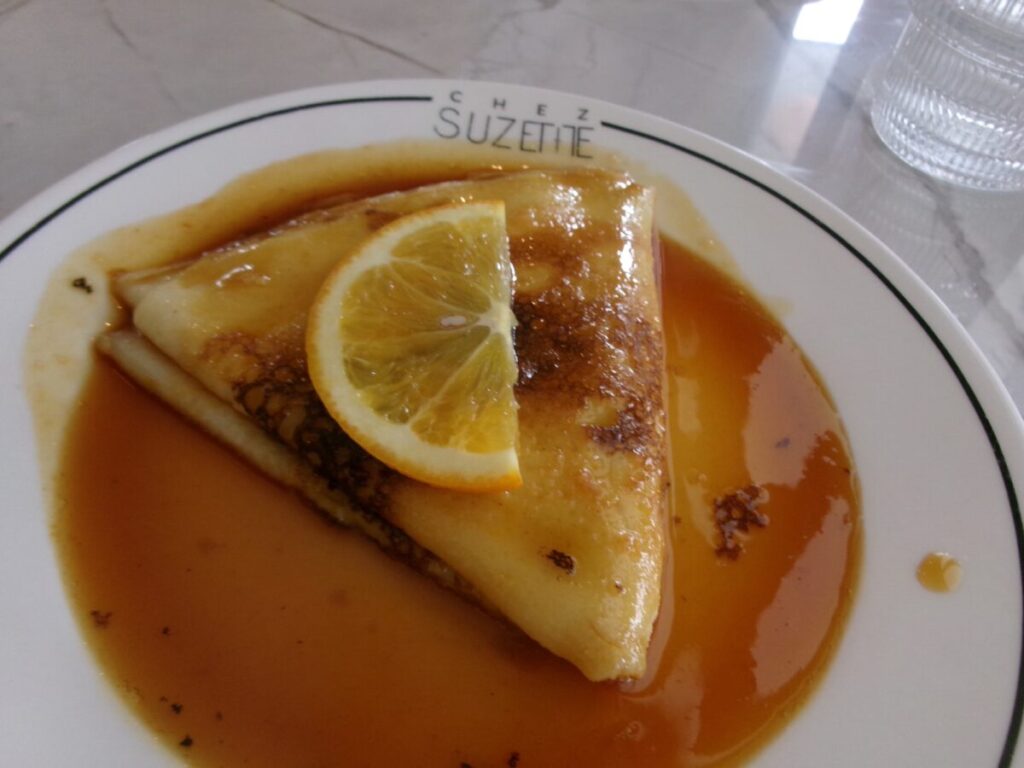 "Chez Suzette"のクレープシュゼット