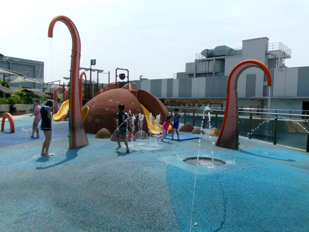Kidzplay @NEXの水遊び場の噴水