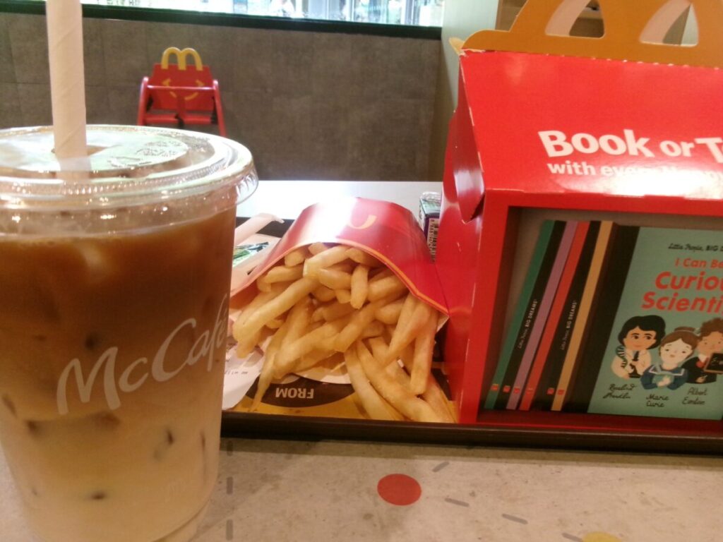 日本庭園のあるマックで頼んだポテト